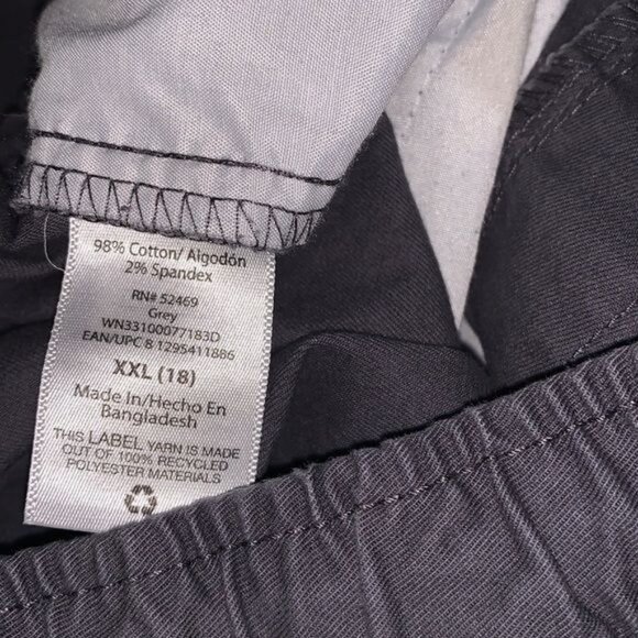 Wonder Nation Mens Drawstring Elastic Waist Pants XXL Gray Cotton Blend - Picture 6 of 9